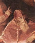 TIZIANO Vecellio Pope Paul III with his Nephews Alessandro and Ottavio Farnese (detail) art china oil painting reproduction